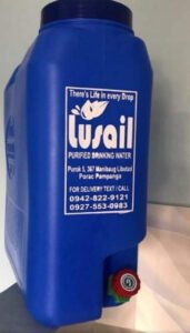 Slim 5-Gallon Water Container Blue Jug
